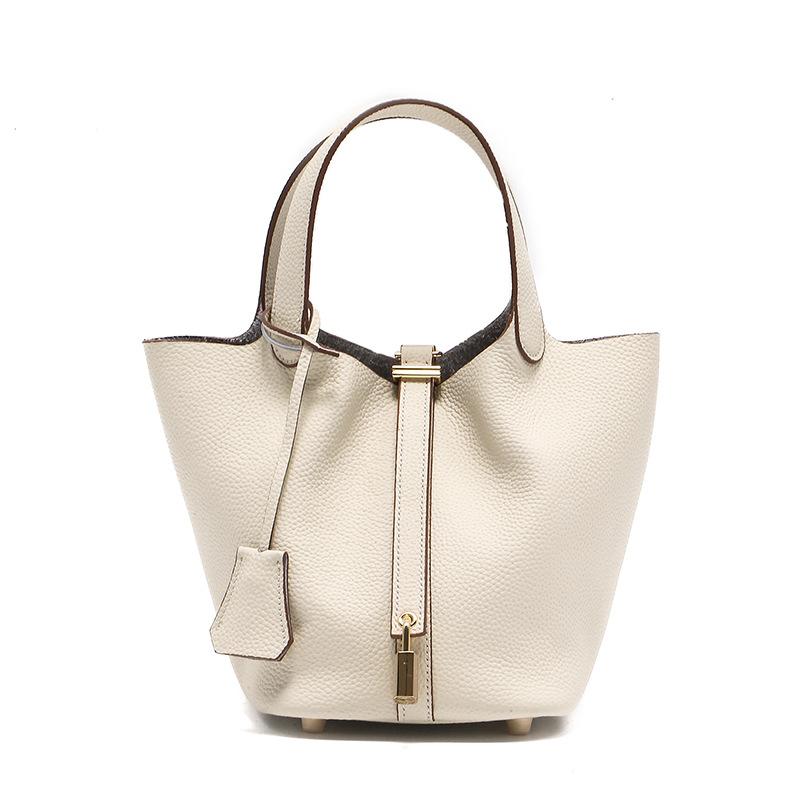 

Сумка из натуральной кожи высшего качества Женская сумка из натуральной кожи Сумка-ведро в стиле ретро Универсальная и модная сумка