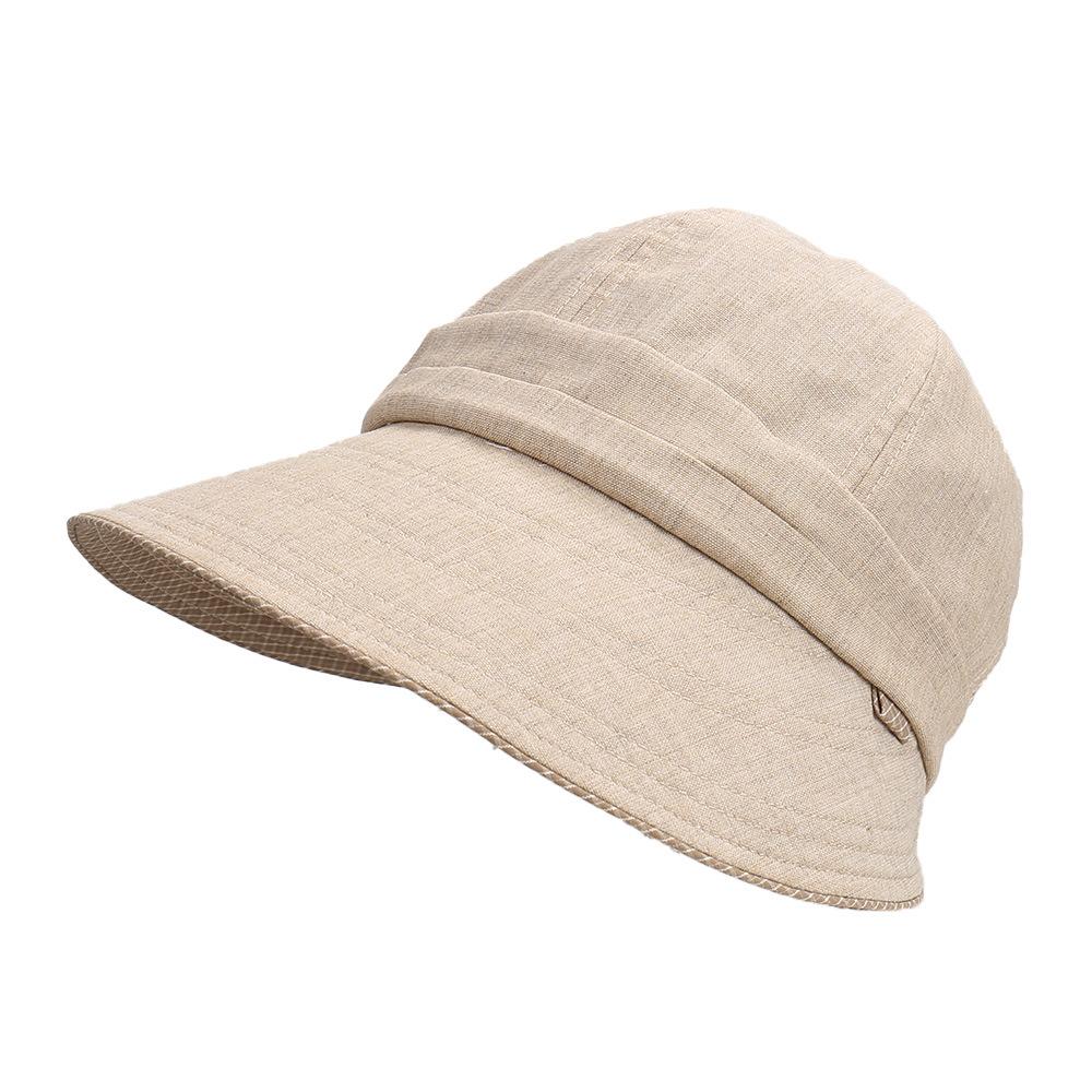 New simple spring and summer bucket hat can tie ponytail sun hat outdoor casual versatile sunshade sun protection cap
