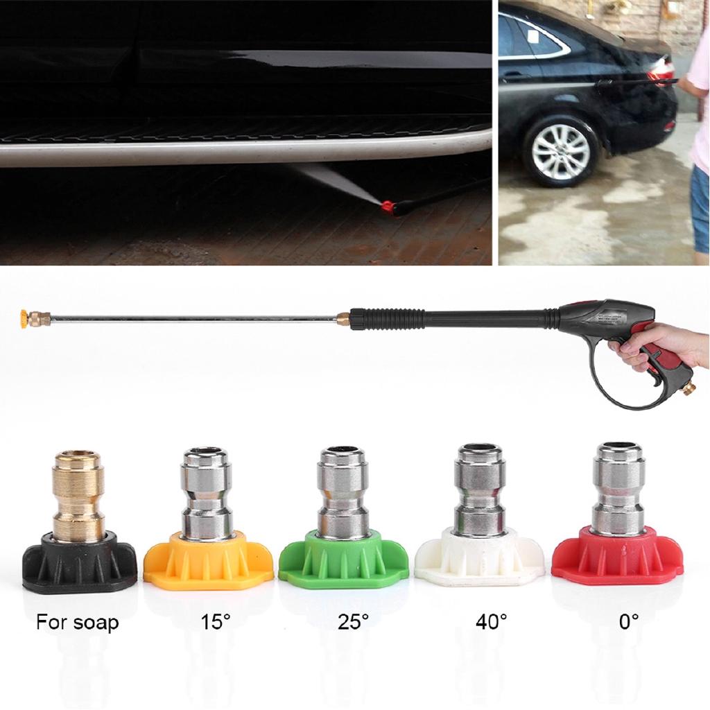 4000PSI High Pressure Washer Spray Gun Wand Lance Nozzle Tips Kit + 29.5FT Hose