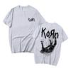 Awesome Singer Rock Band Korn Graphic T-shirt Harajuku Streetwear Men's Novelty Cotton Tshirt Men Short Sleeve Man Casual Tees