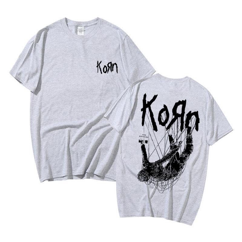 Awesome Singer Rock Band Korn Graphic T-shirt Harajuku Streetwear Men's Novelty Cotton Tshirt Men Short Sleeve Man Casual Tees