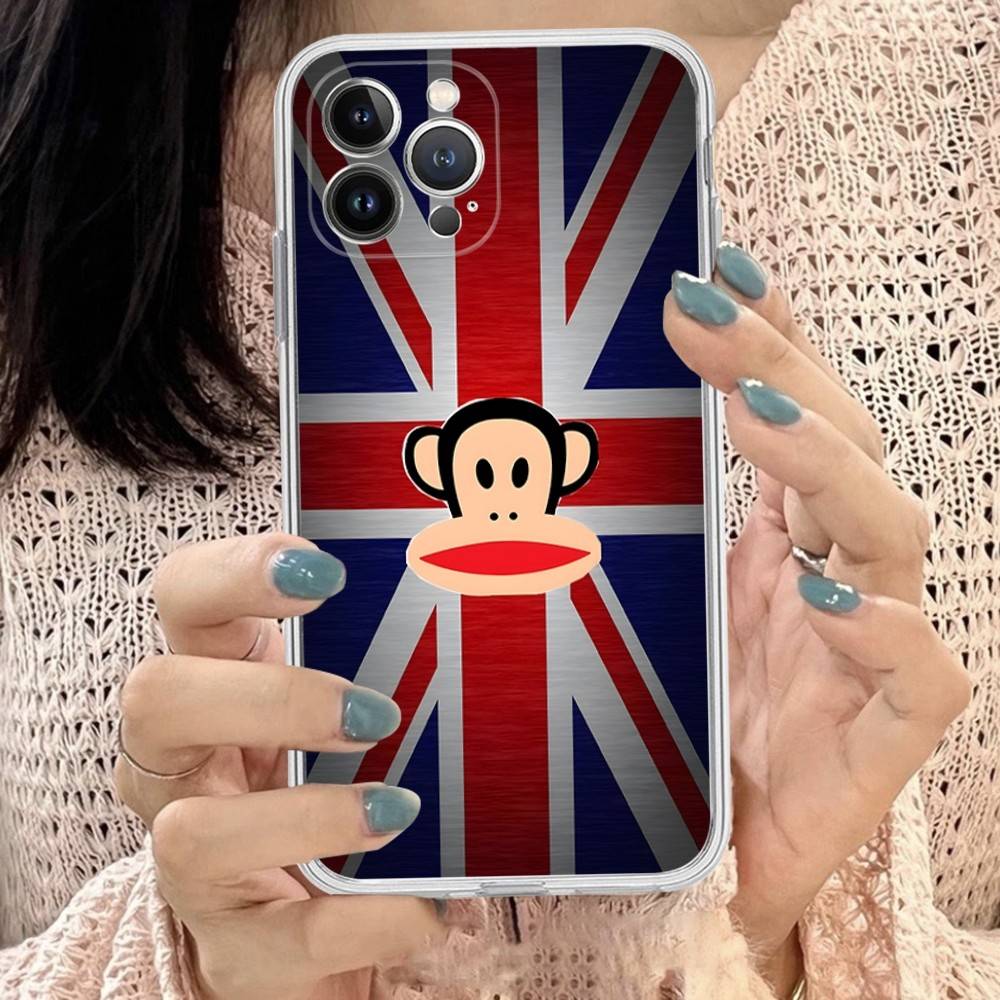 Classic Fashion Logo P-Paul F-Frank Phone Case For iPhone 17 16 15 14 13 11 12 Pro Max 16 Plus Transparent