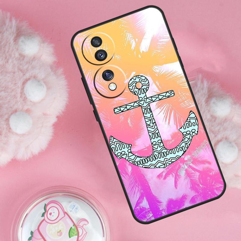 Nautical Anchor Boat Sea Case For Honor Magic 7 5 6 Lite Pro Honor 200 Pro 50 70 90 X9b X9a X8b X8a X8 X9 X9c Cover