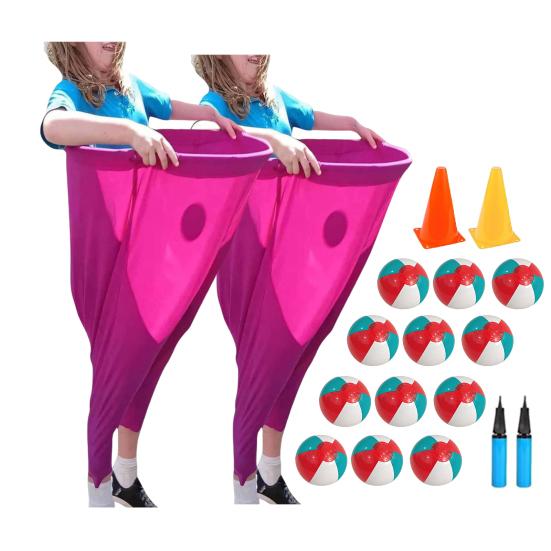 Hra na dvorek Granny Pants Set Obří venkovní hry s míči a kužely Zábavné trávníkové hry pro rodinná setkání, večírky, pikniky