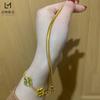 AU999 24K Gold Snake Bone Bracelet for Women: Exquisite Elegance Wrapped Around Your Wrist