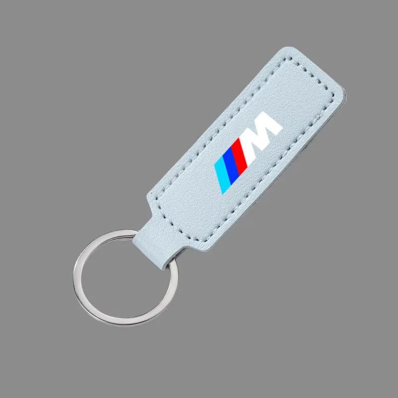 

2025 M PU Leather Car Styling Keychain Key Chain Keyring Gifts For BMW M Emblem E46 E36 E34 F10 E90 F30 E60 F30 E53 E30 E92 E8 1pc
