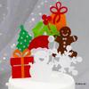 Christmas Cake Topper: Merry Christmas Banner & Tree Decoration Insert for Festive Baking