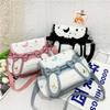 Y2K Cute Girl Lolita Bow Rabbit Shoulder Bag Women Star Moon Canvas Crossbody Bags Korean Kawaii Satchel Bag Sweet Messenger Bag