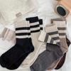 5 Pairs Of Socks For Women Including Mid Calf Socks Striped Forest Style Socks Retro Japanese Style Long Socks Four Season