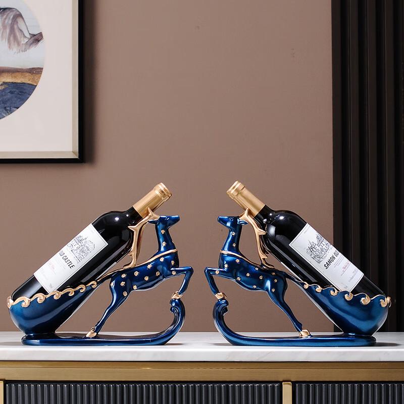 Golden Horse Success Resin Wine Rack Ornament
