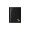GG Marmont Distressed Classic Double G Logo Leather Wallet Men's Black