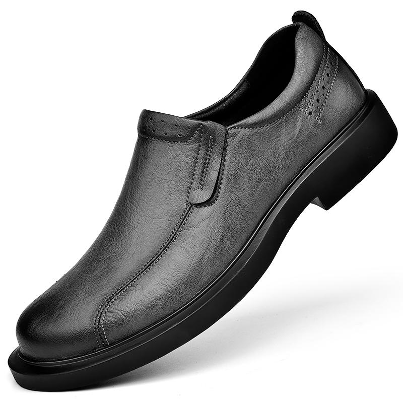Fashion Men's Leather Shoes Slip on Dress Shoes Wedding Shoes