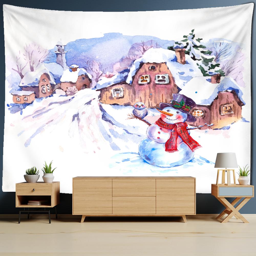 Christmas Series Tapestry Wall Hanging New Year Gift Kawaii Style Cartoon Psychedelic Witchcraft Home Decor