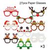 9-Pack 3D Christmas Glasses - Festive Snowman Masks for Adults & Kids, Perfect for Holiday Parties & Photo Props