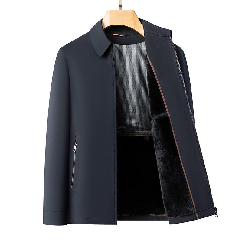 ROMON Men s Business Casual Fleece-Lined Winter Jacket L