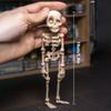 Poseable Skeleton Fridge Magnet 3D Printed Articulated Skeleton Decor Halloween Horror Luminous Skull Magnet Fridge Sticker