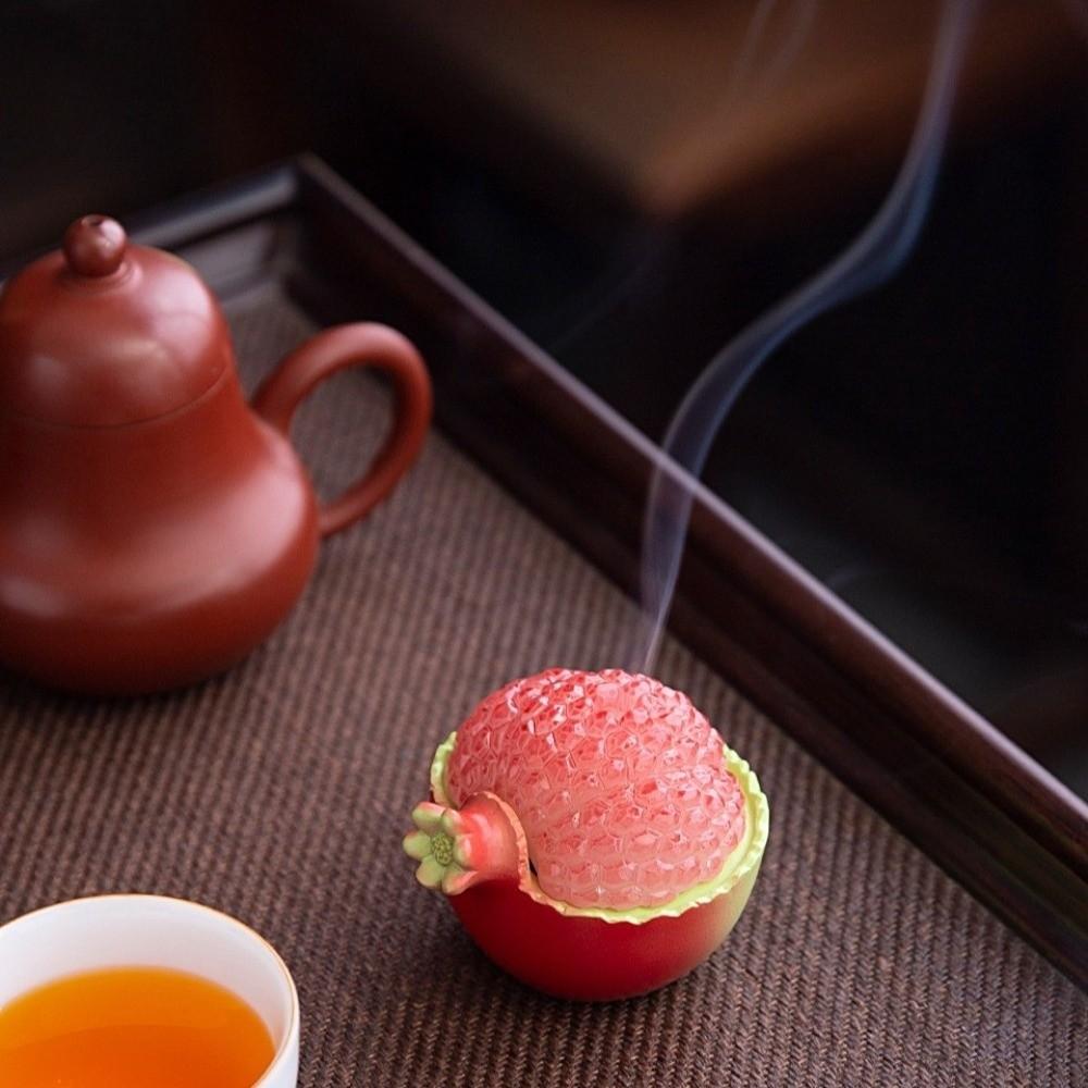 Chinese Style Pomegranate Incense Burner Resin Yoga Incense Burners  Interior Decoration