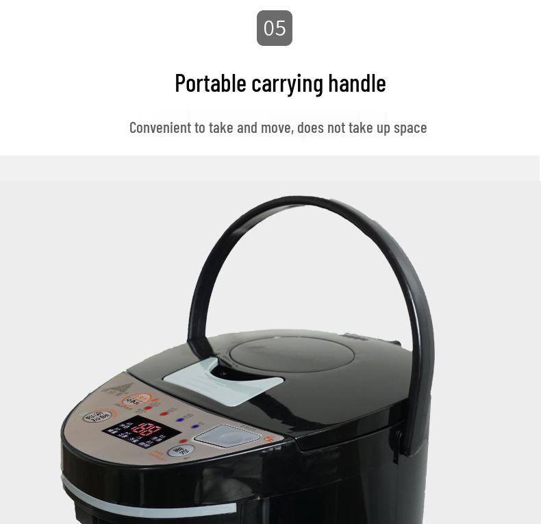 Tieshanjiao Isolierter Edelstahl-Wasserkocher mit Farbbildschirm-Temperaturanzeige.