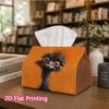 1pc, 2D Flat Printing, Tissue Box Surprise Ostrich Pattern Printed Tissue Box, Suitable for Bathrooms, Living Rooms, Bedrooms, Dressing Tables, Coffee