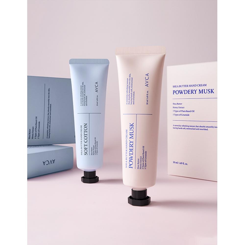 Abka Shea Butter Hand Cream Soft Cotton 50ml 3 Pcs