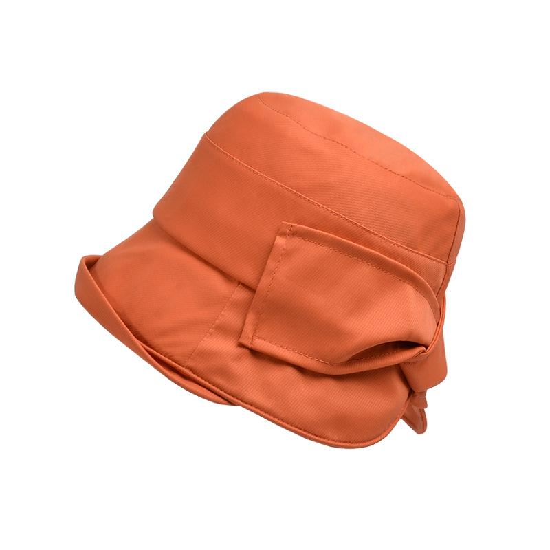 

Новая весенне-летняя шляпа женственность универсальное лицо маленькая шляпа-ведро мода высокое чувство бант шляпа-тазик