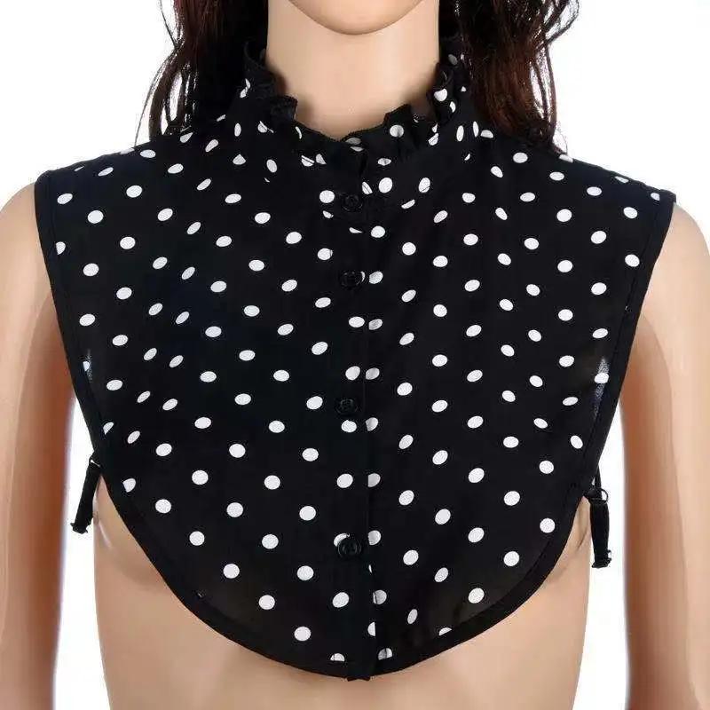 Fake Collar For Shirt Detachable Collars Solid Shirt Lapel Blouse Top Men Women Black White Girls Top Clothes QH132