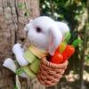 Cute Bunny Statue Resin Miniatures Figurine Garden Decor Animal Sculpture  Outdoor