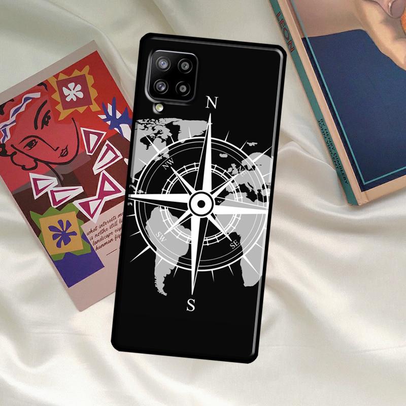 Compass Case For Samsung Galaxy A54 A06 A05 A16 A26 A36 A56 A53 A32 A52 A33 A13 A55 A35 A15 A14 A34