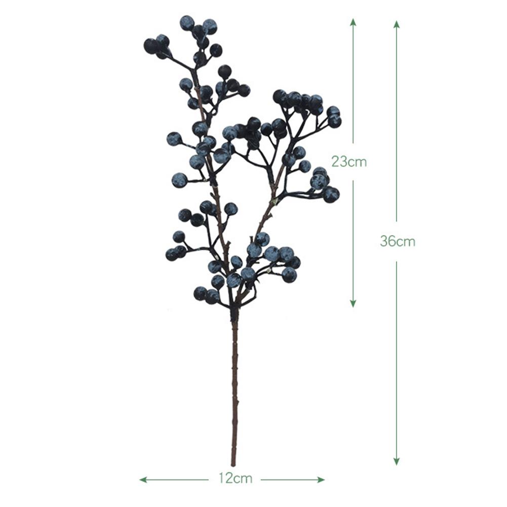 Fake Blueberry Berries Faux Bouquets Foam High Quality Material