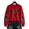 Women's Casual Halloween Print Pullover Sweatshirt for Fall Holiday Party