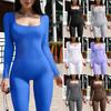 Tuta da donna autunno senza schienale elegante moda slim dolcevita invernale tinta unita