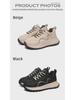 2024 Women's Genuine Leather Lightweight Lace-Up Sneakers - Non-Slip, Soft-Soled, Casual Fit for Autumn