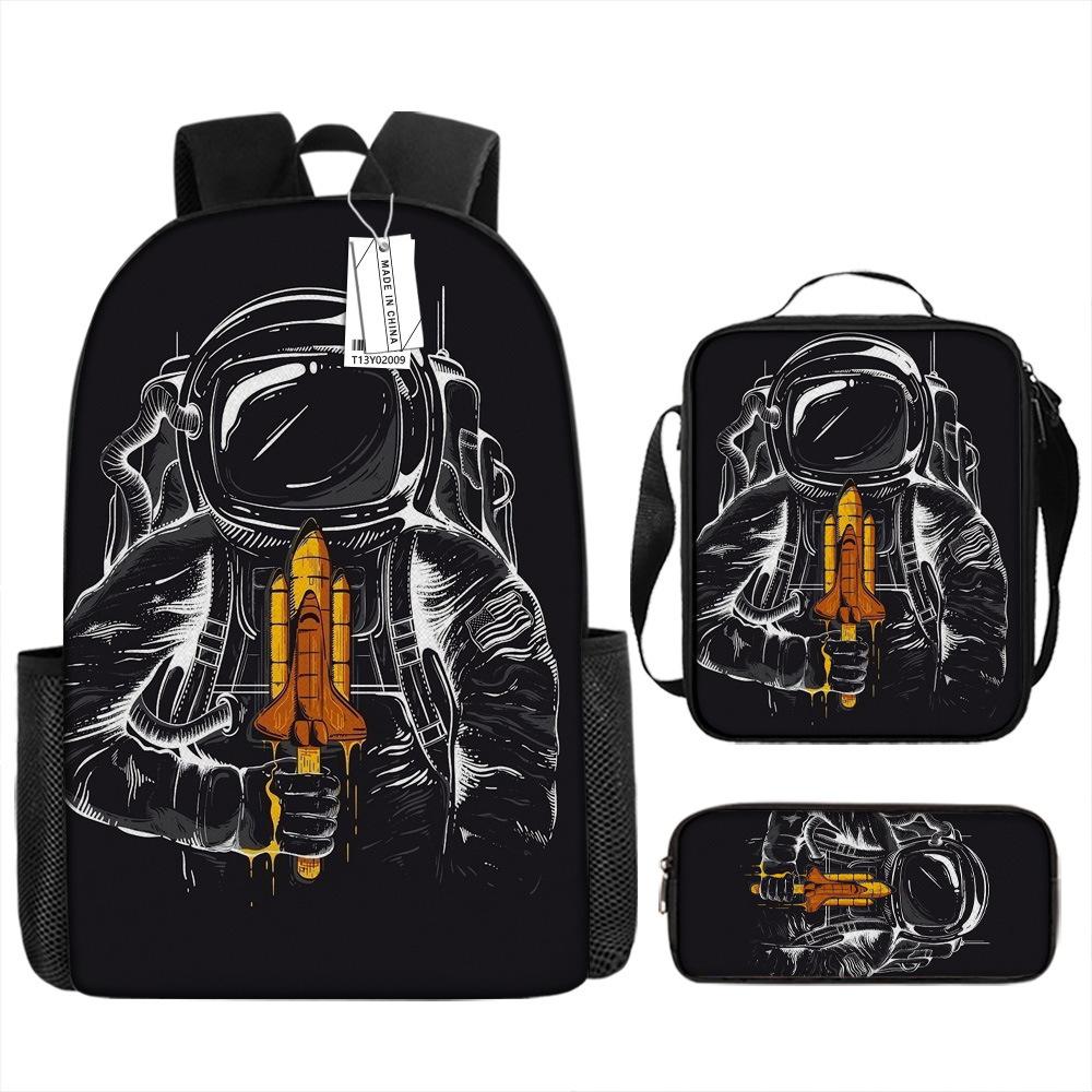 New astronaut schoolbag, boys, primary school students, grades 3 to 6, handsome and lightweight, junior high school students, backpack, large capacity
