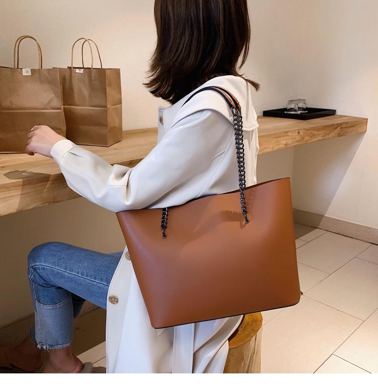 Women's 2025 Soft PU Large Capacity Crossbody Tote Shoulder Handbag - European & American Fashion