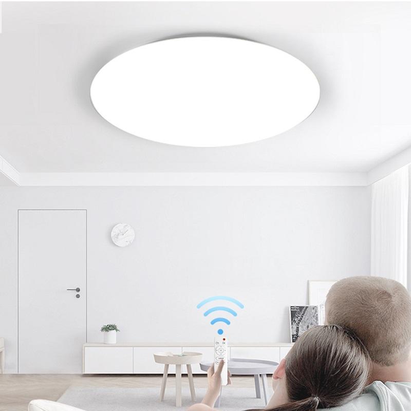 Modern Ultra Thin LED Ceiling Lights Dimmable Remote Control Surface Mount Lamp Bedroom Kitchen Bathroom Corridor Panel Lighting