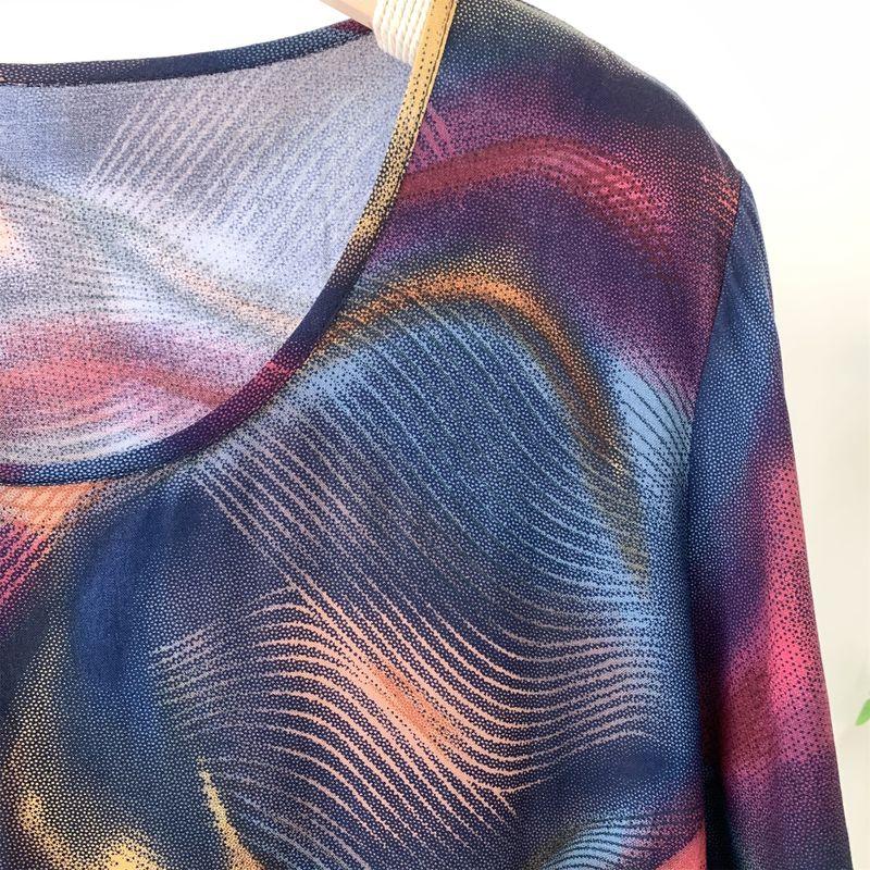 Mother's Cotton Silk Short Sleeve Dress 2024 Summer New Arrival Mid Length Long Length Slim Looking Loose Large-Sized Skirt Can Be Outwear