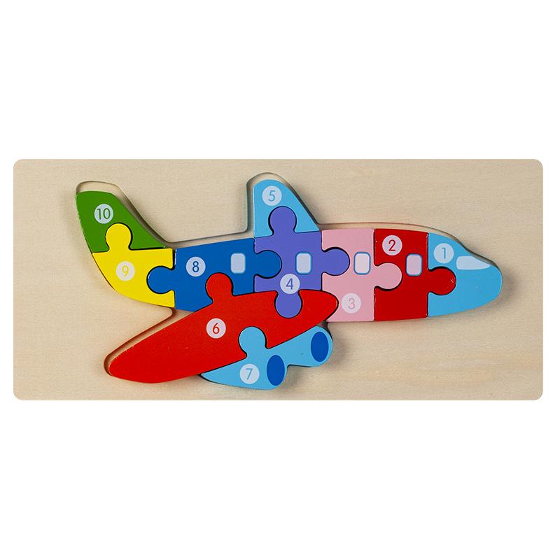 Animal & Transport Wooden Puzzle Blocks: Educational Toy for Kids