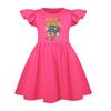 5262 Kids Girls Steal a Brainrot 67 Printed Ruffle Short Sleeves Casual Dress