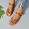 Large Size Flat Sandals Women's Summer New Round Toe