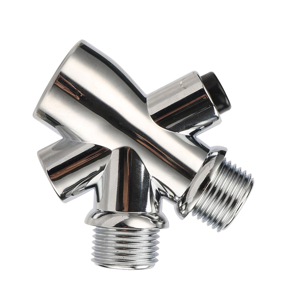 Shower Head Water Splitter Water Separator Adapter One/2" Male Outlet Female Inlet 3 Way Plastic Diverter Bathroom Fittings One Pc
