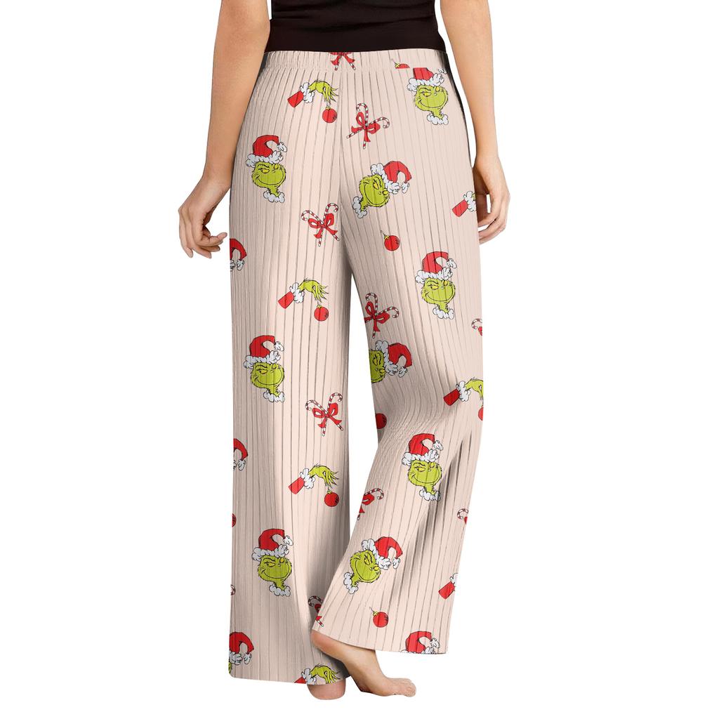 Pajama Pants, Sleepwear, Casual Drawstring Elastic Waist Pants, Comfortable Straight-leg Loose Pants