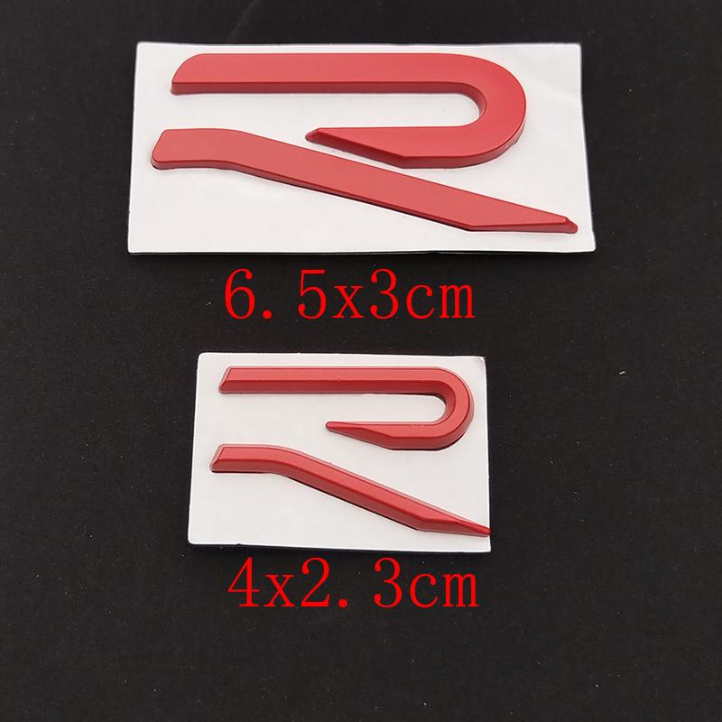 Für VW Volkswagen 2026 Neues 3D Metall R Logo Emblem Autokarosserie Heckklappenaufkleber für VW Volkswagen GTI R Rline Golf Be