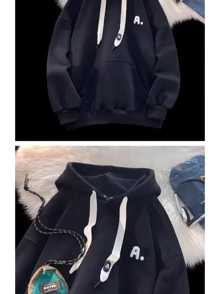 Unisex Trendiger Kapuzenpullover mit langen Ärmeln - Herbst/Winter 2025 Modischer lockerer Schnitt mit Buchstaben-Design