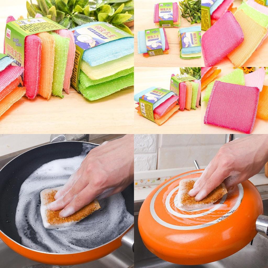 Versatile Dishwashing Brush For Effortless Cleaning With Soft Scouring Pad Design