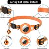 Yousheng Pet Collar Reflective Adjustable Strap with Little Bell Cat Pattern Button Safety Nylon Pet Dog Collar for Airtag Tracker