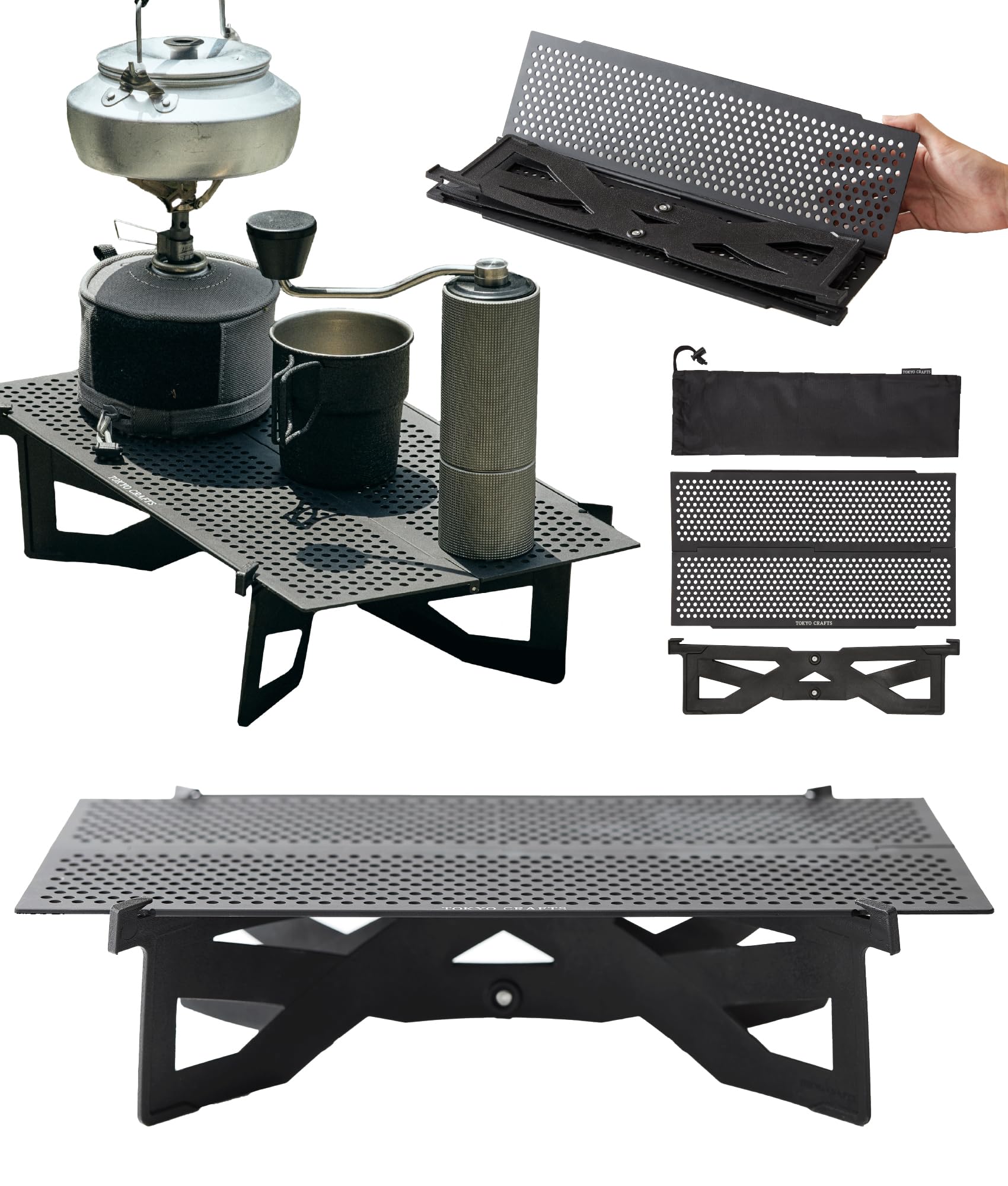 

Стол TOKYO CRAFTS Zika 39 x 22 см, сверхлегкий складной, ножки из алюмитовой смолы, черный, мини-стол Solo Camp, низкий столик, алюминиевый приставной столик, совместимый с UL