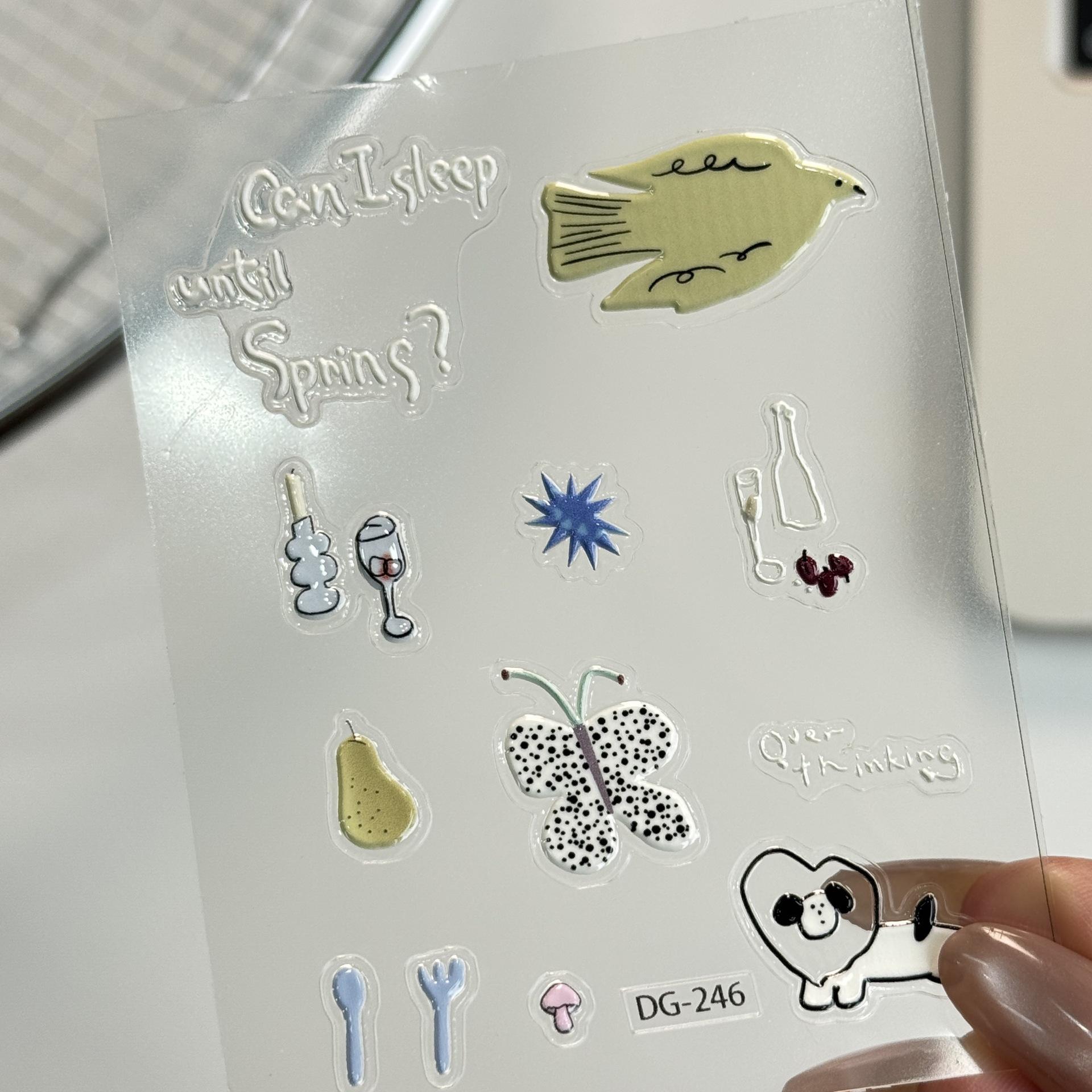 Стикеры 3D-желе в стиле INS: Милые щенки животных для украшения телефона, карты и камеры