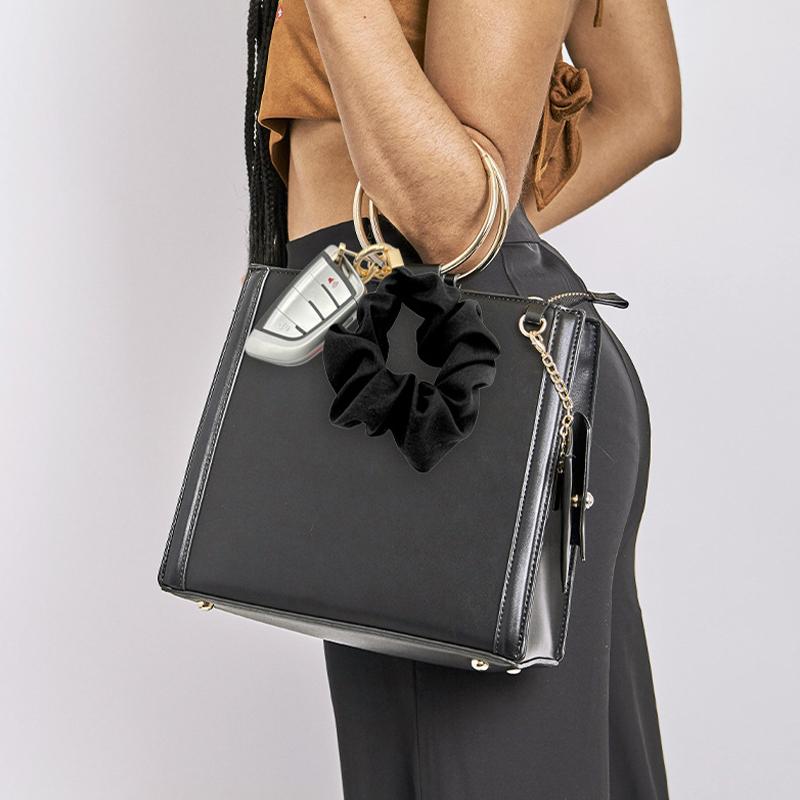 1Pc Car Key Ins Style Hair Band Fashion Pendant Wrist Strap Ladies' Key Chain Acrylic