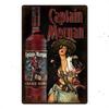 Captain Pirate Vintage Metal Sign Man Cave Bar Decor Nautical Art