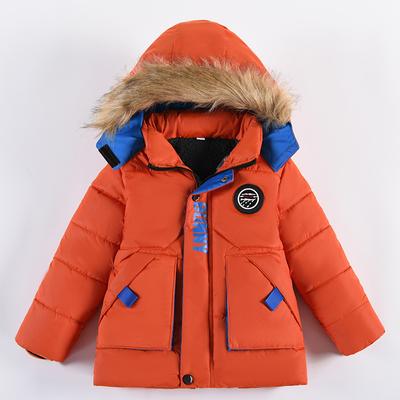Fashion Children's Clothing Boys' Mid-length Thick Cotton Coat Small and Medium-sized Children's Cotton Clothes Children's Winter Cotton-padded Jacket